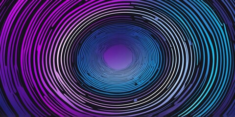 Obraz premium abstract vector concentric circles with purple to blue gradient background