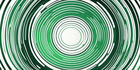 abstract vector concentric circles with green to white gradient background