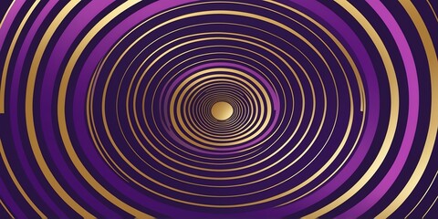 Obraz premium abstract vector concentric circles with gold to purple gradient background