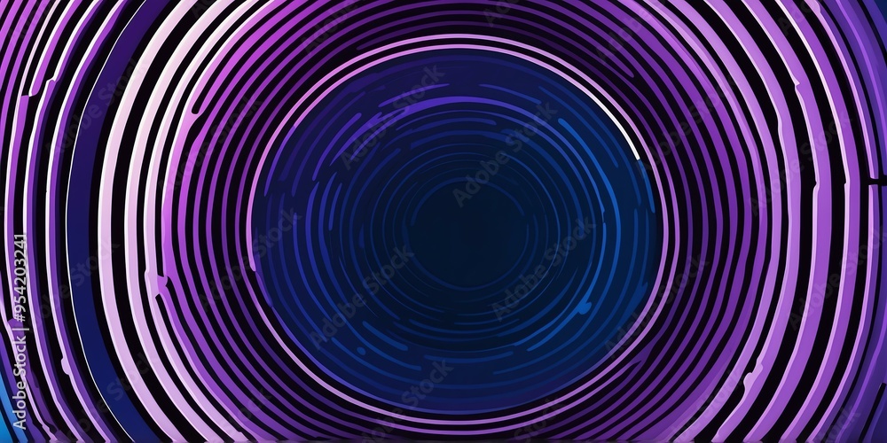 Canvas Prints abstract vector concentric circles with blue to purple gradient background