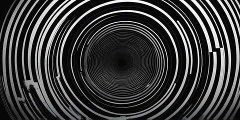 abstract vector concentric circles with black to grey gradient background