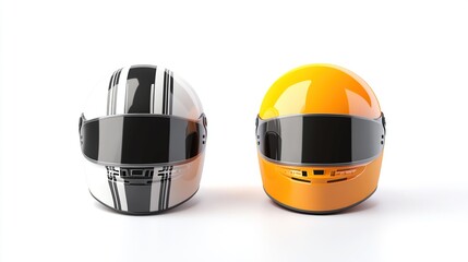 Two Motorcycle Helmets