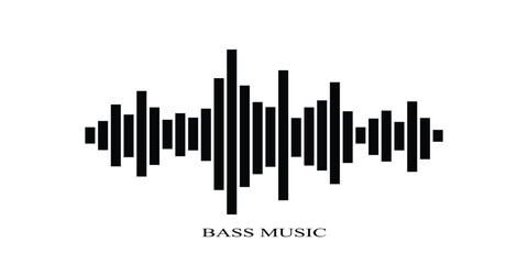 Fototapeta premium Vector music equalizer icon. Audio waves background. Sound waves.