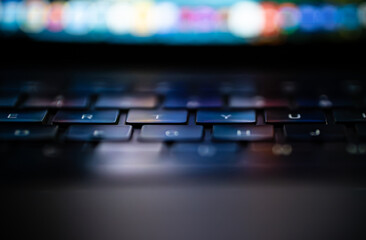 Laptop keyboard depth of field tech