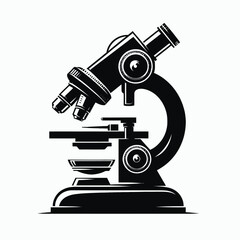 silhouette of a microscope