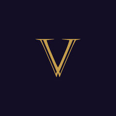 V letter vector logo design