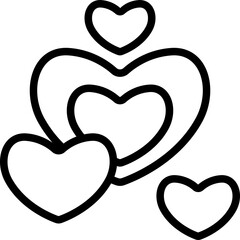 Love Love Line Icon Vector