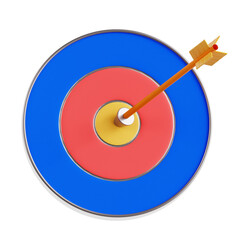 Archery Target 3D Icon Illustration