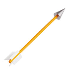 Archery Arrow 3D Icon Illustration