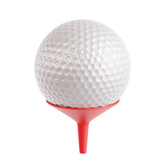 Golf Ball And Pin 3D Icon Illustration