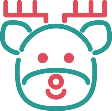 recommend clip art: クリスマス　トナカイ　アイコン　ピクトグラム　あしらい　飾り　絵文字　シンプル　かわいい　線画