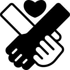 Relationship Love Glyph Icon Vector