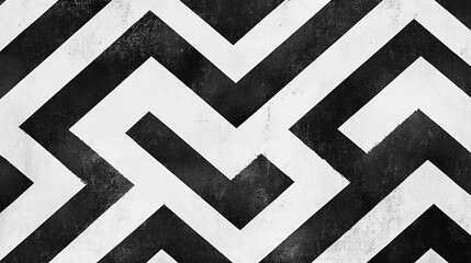 Design a geometric pattern using a combination of chevrons and zigzags.