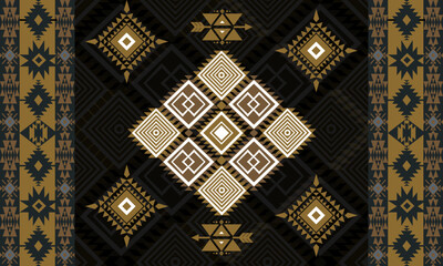  Navajo Tribal and Native American seamless pattern Ethnic SouthWestern decor style. Boho geometric ornament. Vector seamless pattern. Mexican blanket, rug,Woven, carpet, Aztec ornament pattern