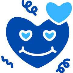 Happy Love Solid Color Icon Design Vector