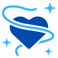 Heart Love Solid Color Icon Design Vector