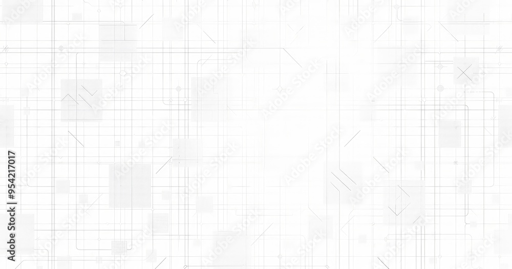 Poster a minimalistic abstract background with grid lines and shapes, ideal for digital design.