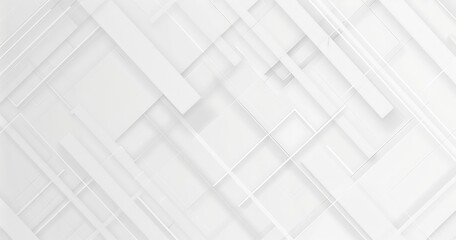 A minimalist abstract design featuring white geometric shapes and lines.
