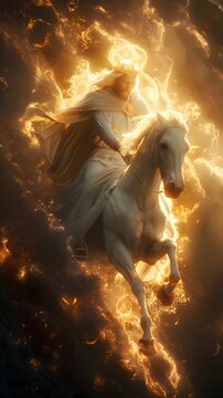 Biblical Illustration, The Second Coming of Jesus to Judge the Living and the Dead the Last Judgment