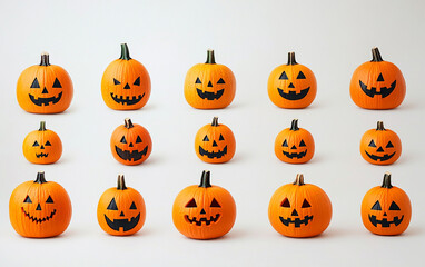 Halloween jack o' lantern pumpkins