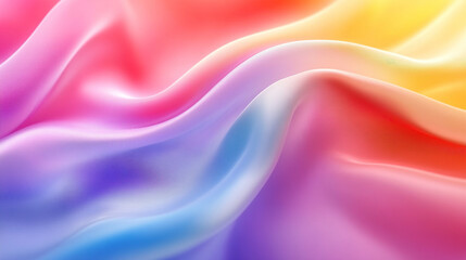 Obraz premium Colorful background with rainbow-colored waves and a soft gradient