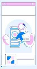 Online shopping payment security character flat vector concept operation hand drawn illustration

