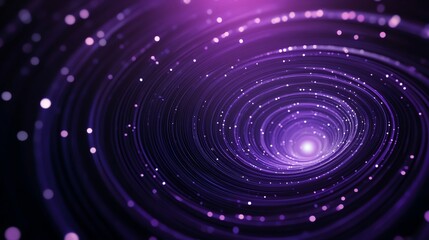 Obraz premium A mesmerizing swirl of purple light particles, creating a cosmic vortex with an ethereal glow and depth, perfect for backgrounds.