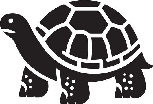 recommend clip art: Tortoise black silhouette vector icon, vector illustration