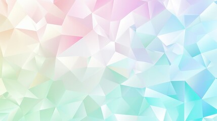 A colorful, abstract geometric background with pastel shades and triangular shapes.