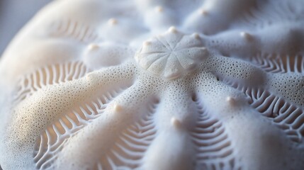 White Sand Dollar Shell Close-Up
