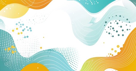 Naklejka premium Abstract colorful wave pattern with gradients and dots for design use.