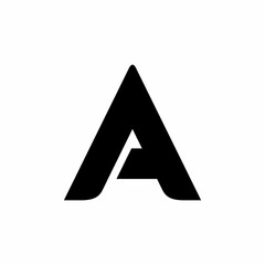 Geometric letter A logo design concept creative
