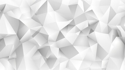 Obraz premium A textured, abstract white polygonal background with sharp angles and facets.