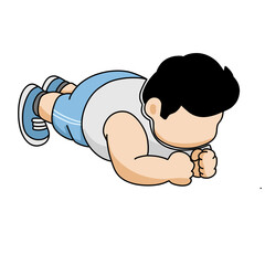 Fat boy workout excercise