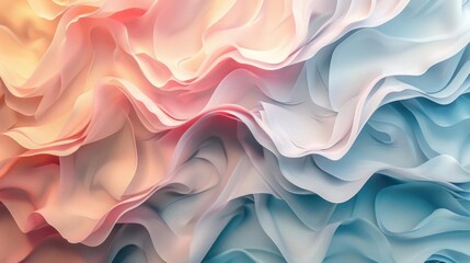 A captivating abstract artwork featuring a wave-like formation composed of vibrant,