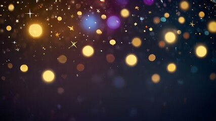 glittering stars on bokeh video background Generative AI