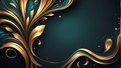Abstract golden background with ornament