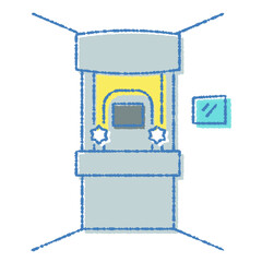 自動搬送式納骨堂のシンプルなベクターイラスト