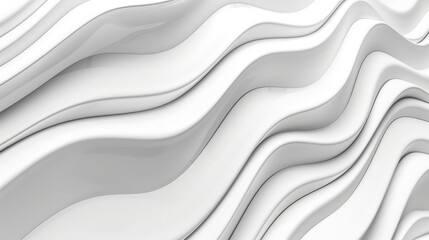 Abstract white waves creating a smooth, flowing texture.