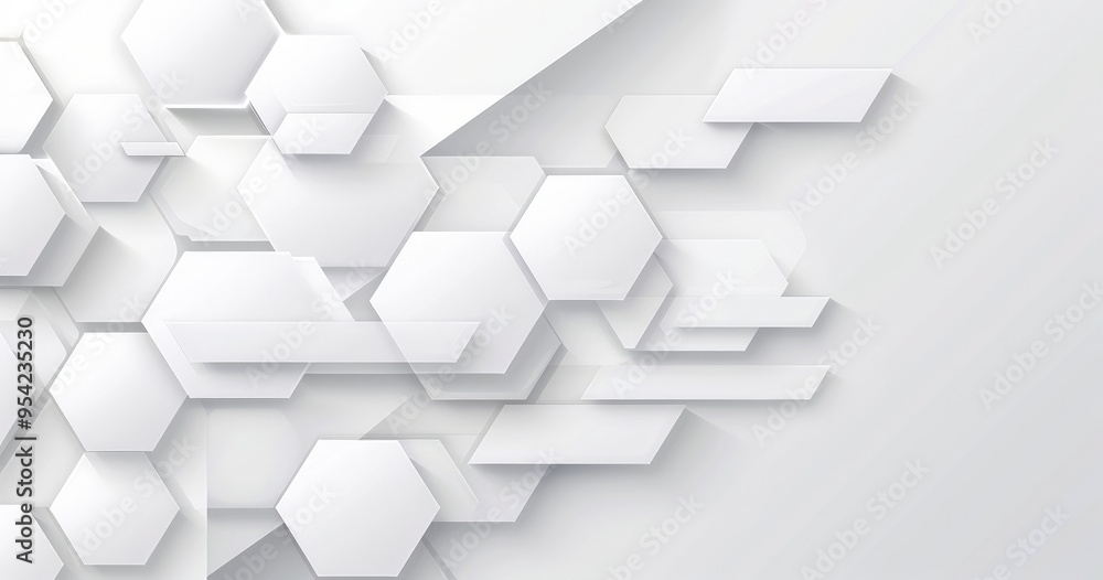 Aufkleber abstract geometric design featuring overlapping hexagons in a minimalist style.