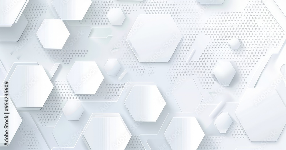 Aufkleber abstract geometric background with hexagonal shapes in a clean, minimalistic design.