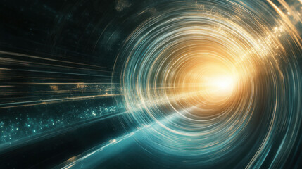 Abstract Circular Tunnel of Light