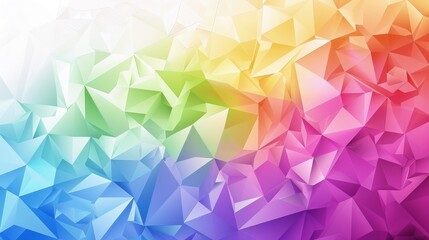 Obraz premium A colorful abstract geometric pattern with triangular shapes and gradients.