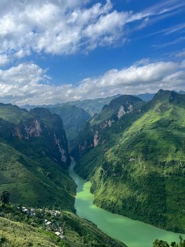 River in Valley on the Ha Giang Loop - Vietnam