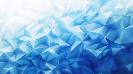 Fototapeta premium A blue abstract polygonal background with varying shades and textures.