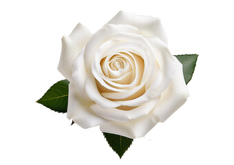 White rose Isolated on Transparent or White Background
