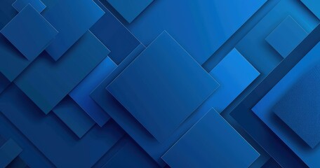 Fototapeta premium Abstract blue geometric shapes creating a modern background design.