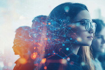 Group of multinational people and communication concept, for banners or advertisements