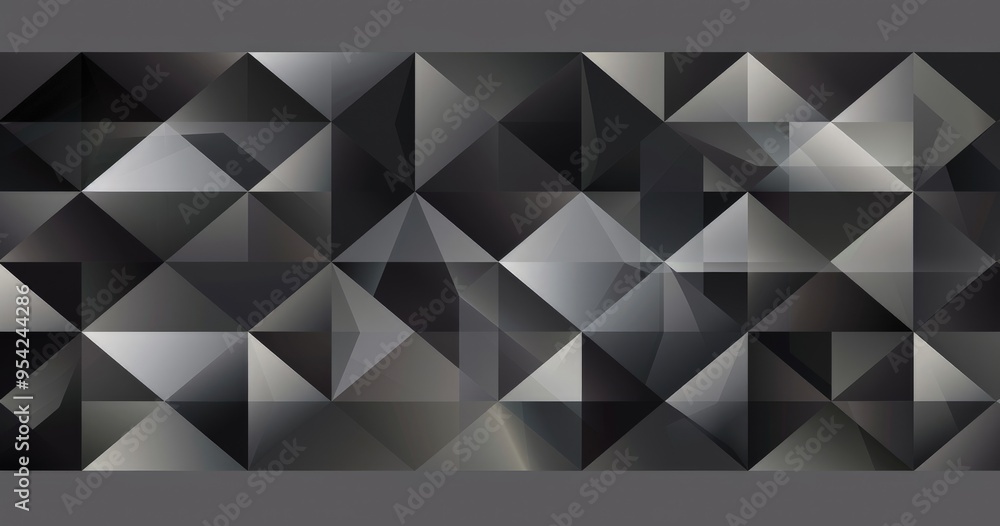 Aufkleber abstract geometric pattern featuring dark shades and triangular shapes.