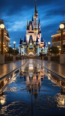 Obraz premium classic castle background with all the luxury, 